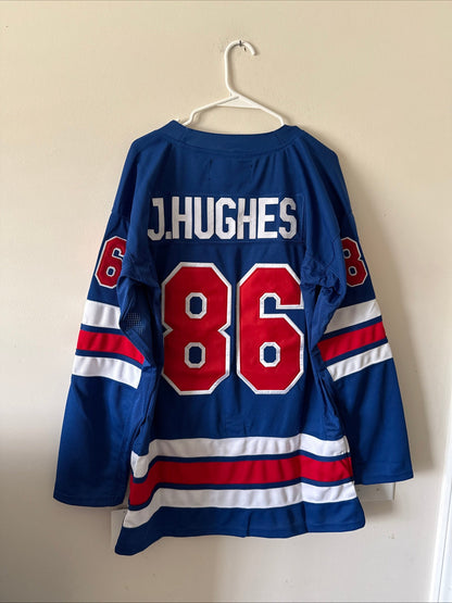Men’s Nike Jack Hughes 86 Team USA Hockey Jersey 2026 Olympics Sz L Blue RARE - Kyle’s Football Cards