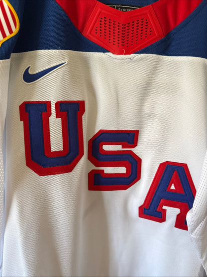 Men’s Nike Jack Hughes 86 Team USA Hockey Jersey 2026 Olympics Sz XL White RARE - Kyle’s Football Cards