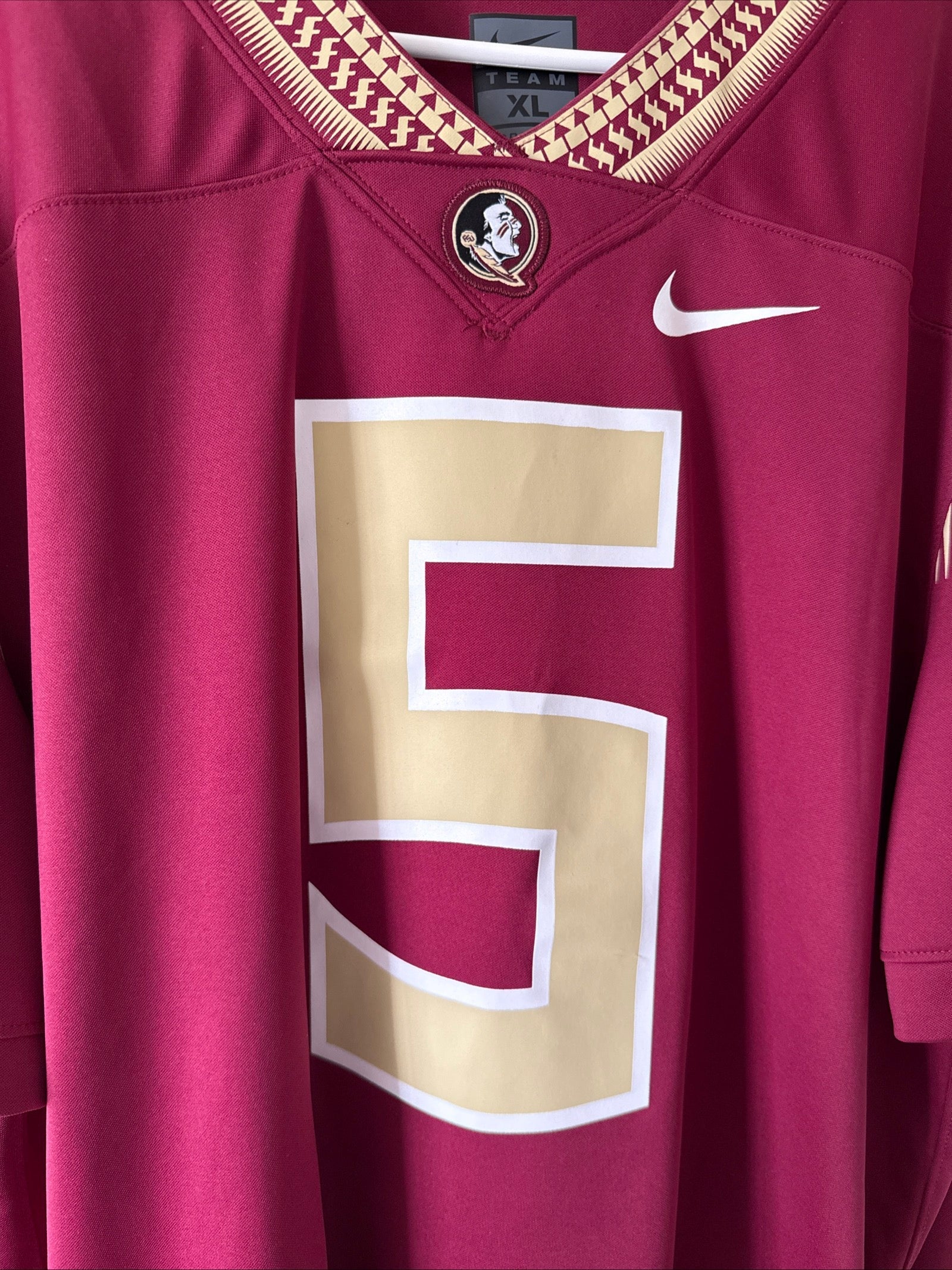 Men’s Nike Jameis Winston 5 Florida State Seminoles NCAA Jersey Sz XL - RARE - Kyle’s Football Cards