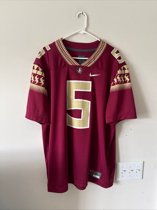Men’s Nike Jameis Winston 5 Florida State Seminoles NCAA Jersey Sz XL - RARE - Kyle’s Football Cards