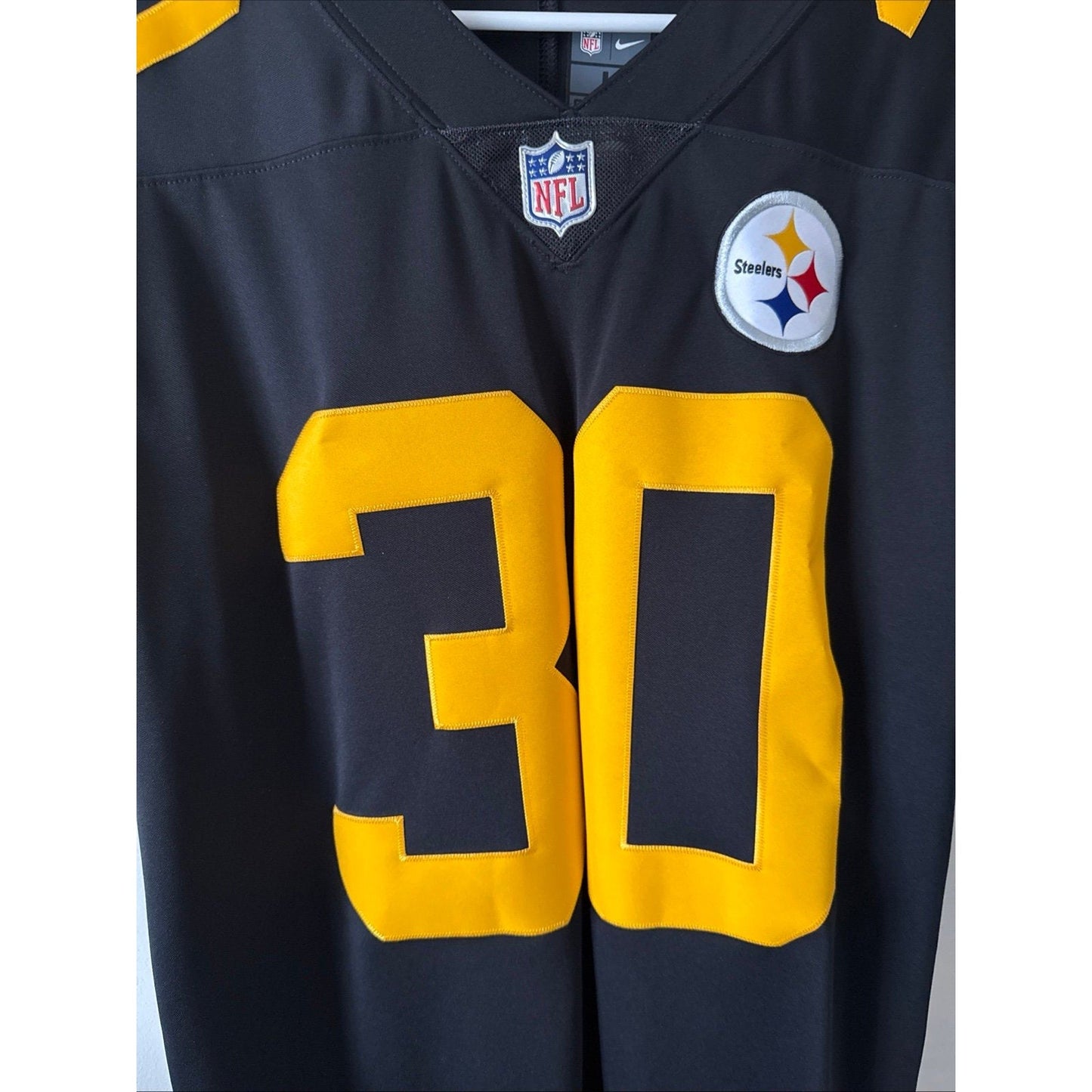 Men’s Nike James Conner 30 Pittsburgh Steelers Vapor Lmtd NFL Jersey Sz L RARE - Kyle’s Football Cards