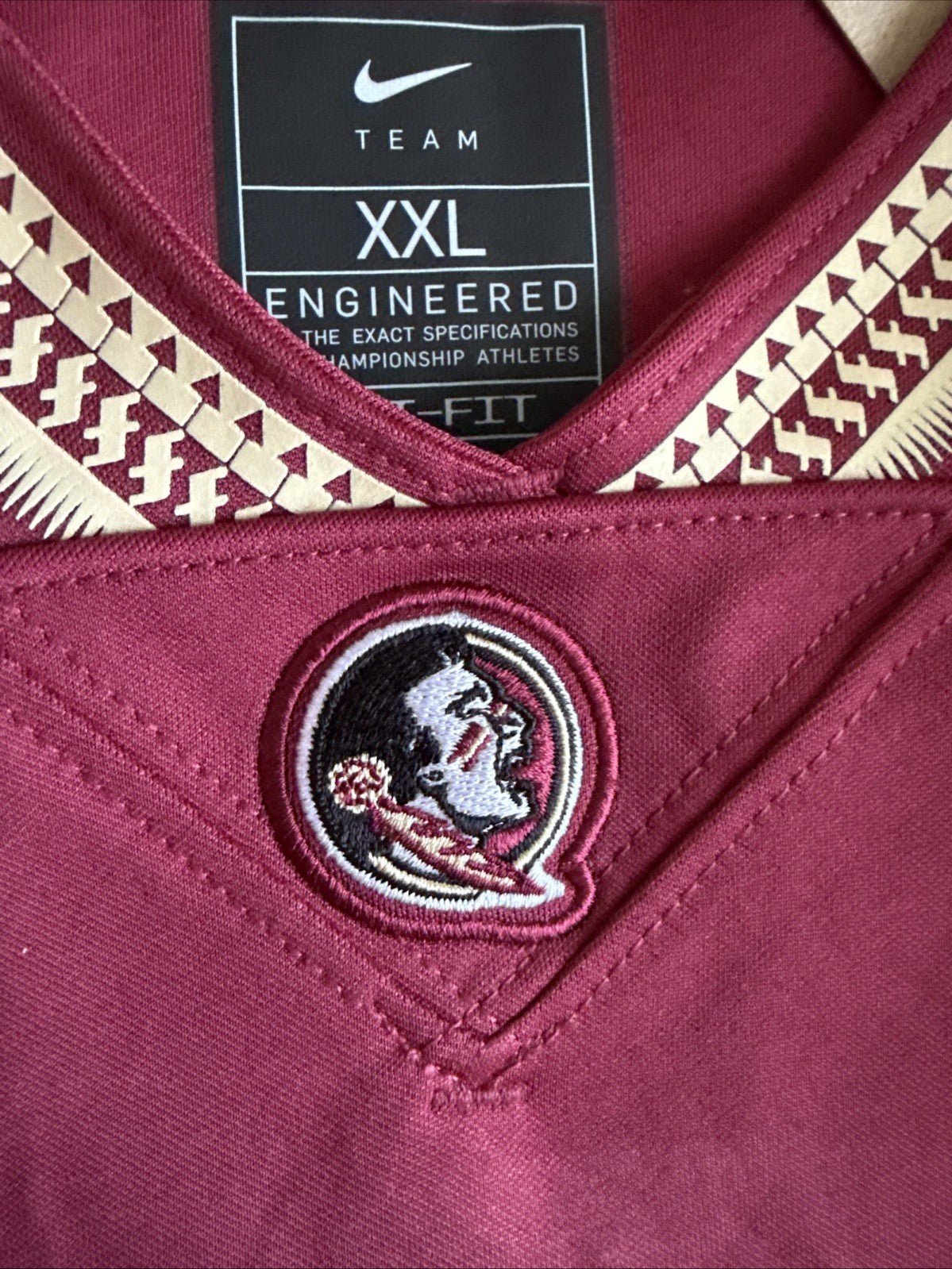 Men’s Nike Jared Verse 5 FSU Seminoles NCAA Jersey Sz 2XL - Red NWT RARE - Kyle’s Football Cards