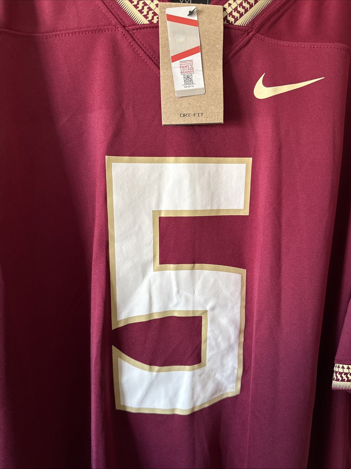 Men’s Nike Jared Verse 5 FSU Seminoles NCAA Jersey Sz 2XL - Red NWT RARE - Kyle’s Football Cards