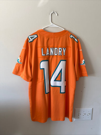 Men's Nike Jarvis Landry #14 Miami Dolphins Vapor Lmtd Color Rush Jersey Sz L - Kyle’s Football Cards