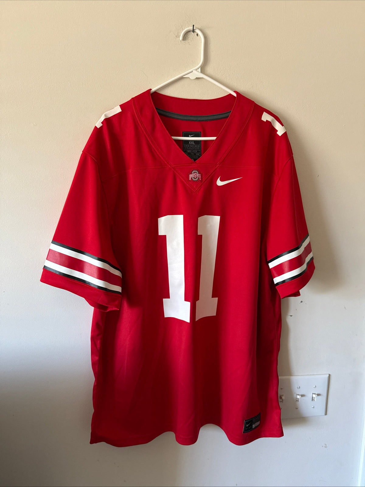 Men's Nike Jaxon Smith-Njigba #11 Ohio State Buckeyes NCAA Jersey Sz 2XL - RARE - Kyle’s Football Cards