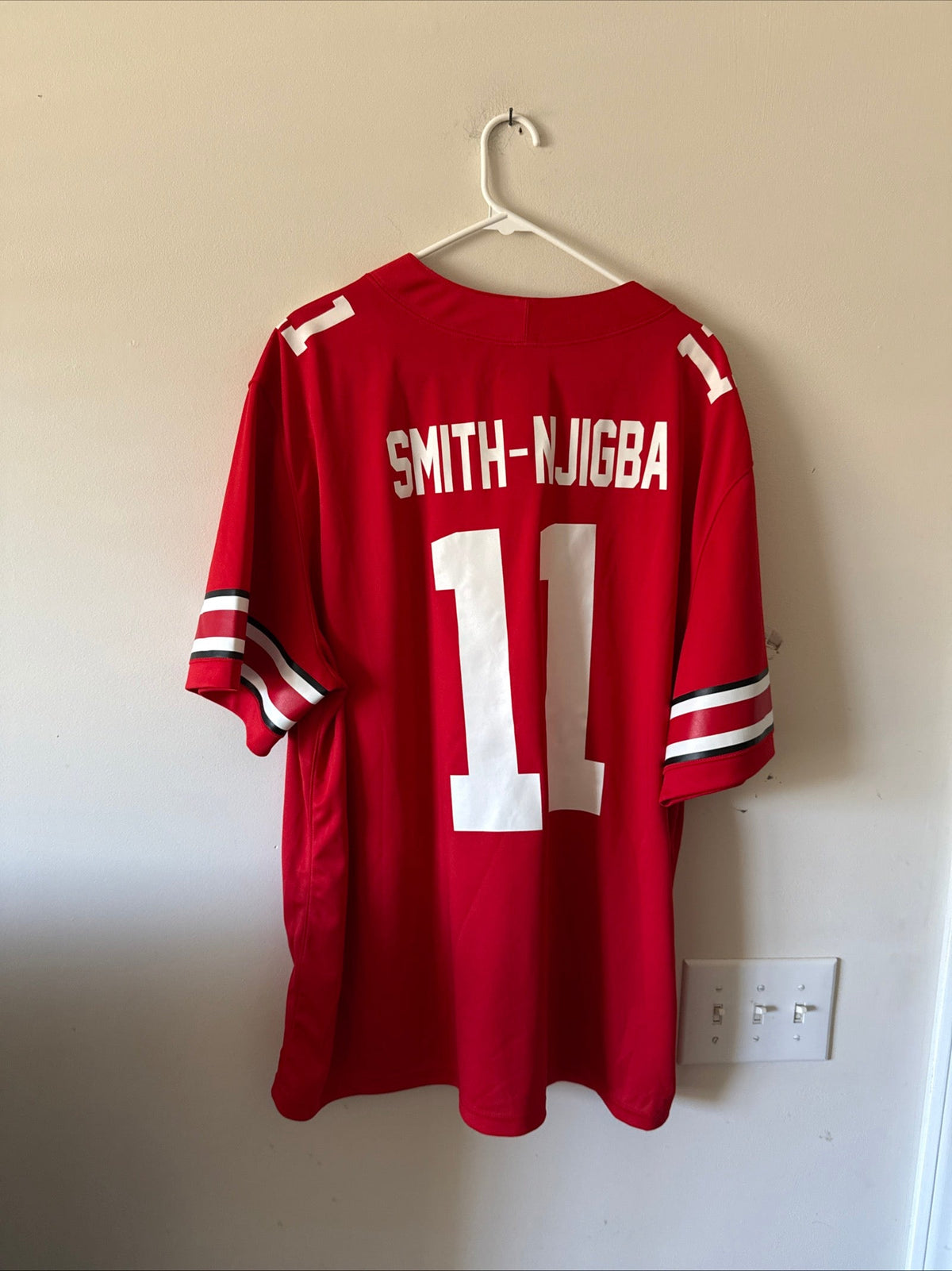 Men's Nike Jaxon Smith-Njigba #11 Ohio State Buckeyes NCAA Jersey Sz 2XL - RARE - Kyle’s Football Cards