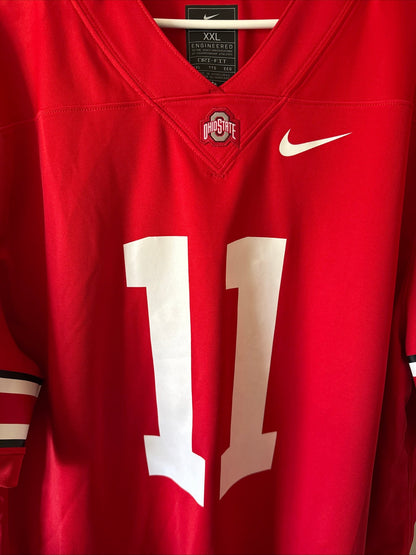 Men's Nike Jaxon Smith-Njigba #11 Ohio State Buckeyes NCAA Jersey Sz 2XL - RARE - Kyle’s Football Cards