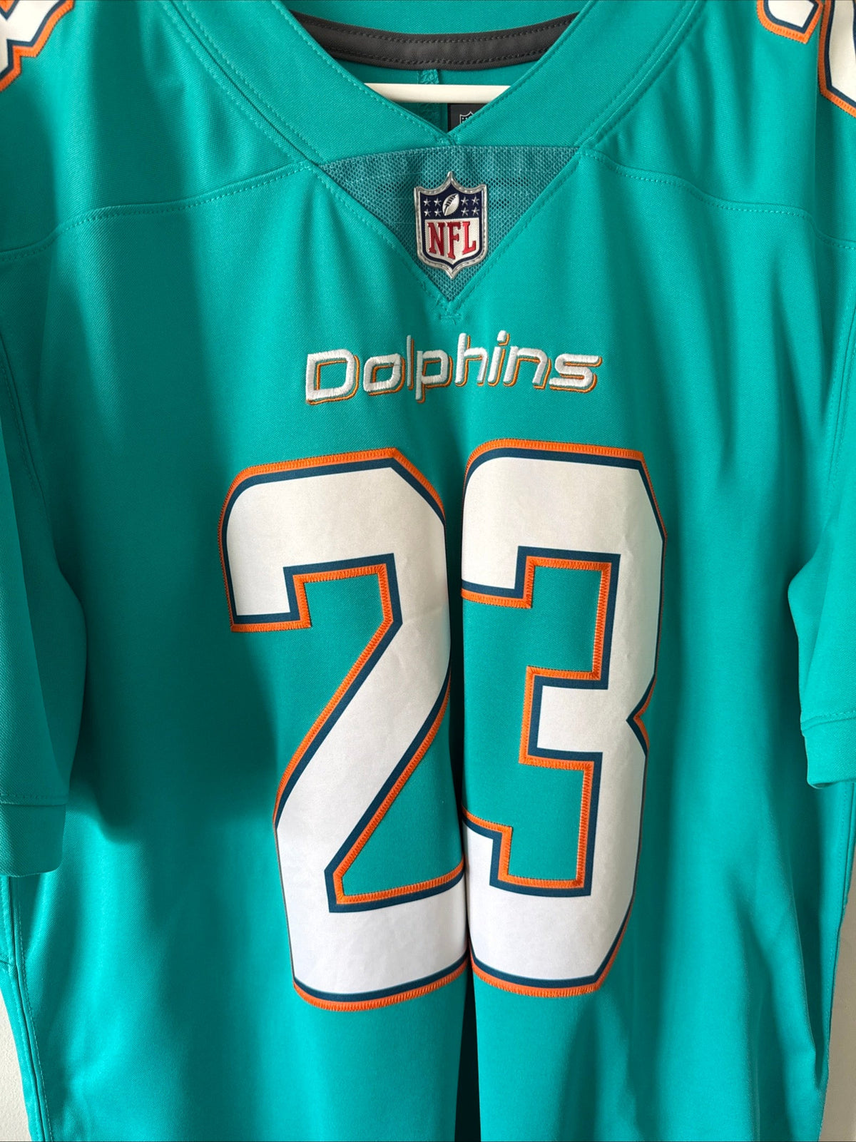 Men's Nike Jay Ajayi 23 Miami Dolphins Vapor Lmtd NFL Jersey Sz L - RARE - Kyle’s Football Cards