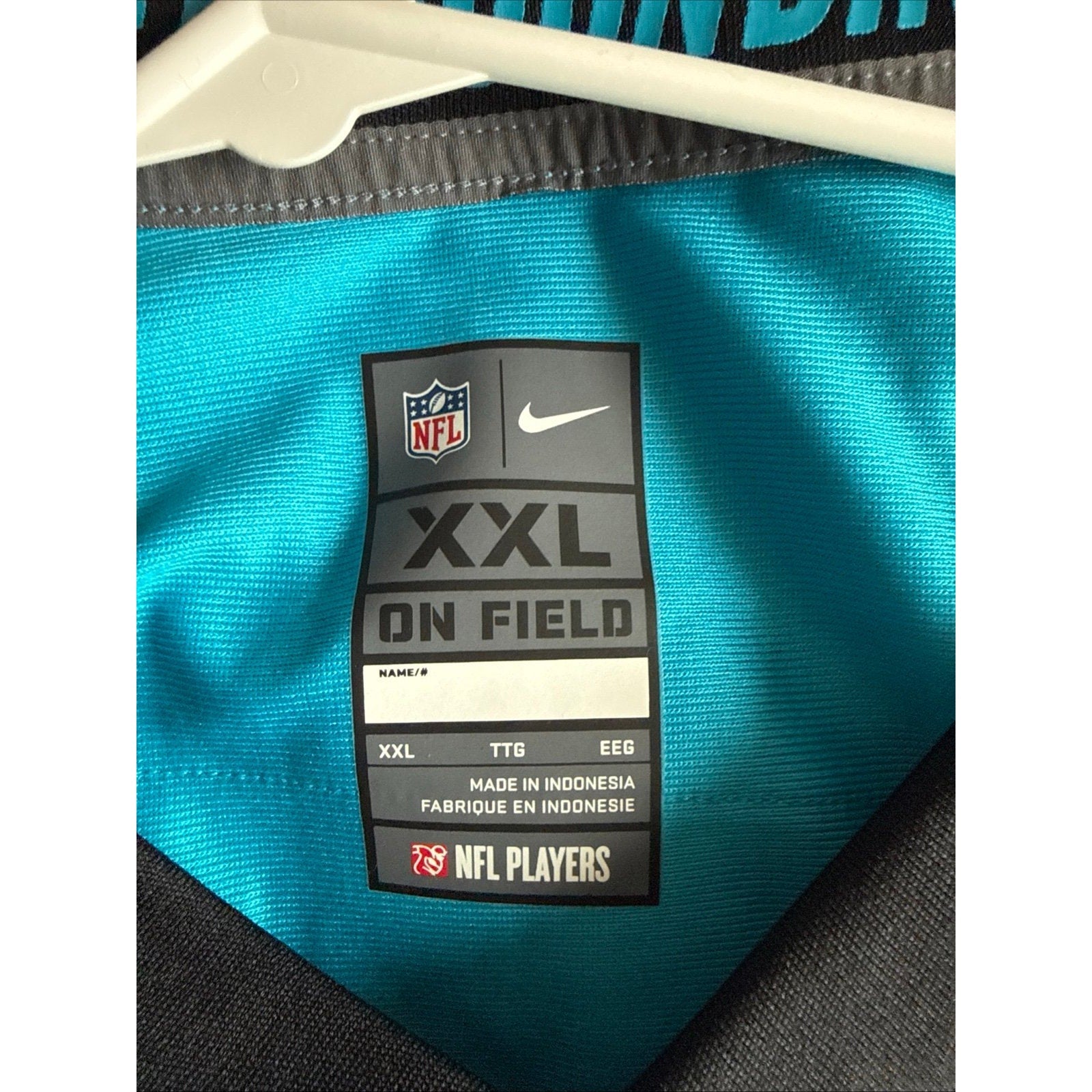 Men’s Nike Jaycee Horn 8 Carolina Panthers Football NFL Jersey Sz 2XL - Blue - Kyle’s Football Cards