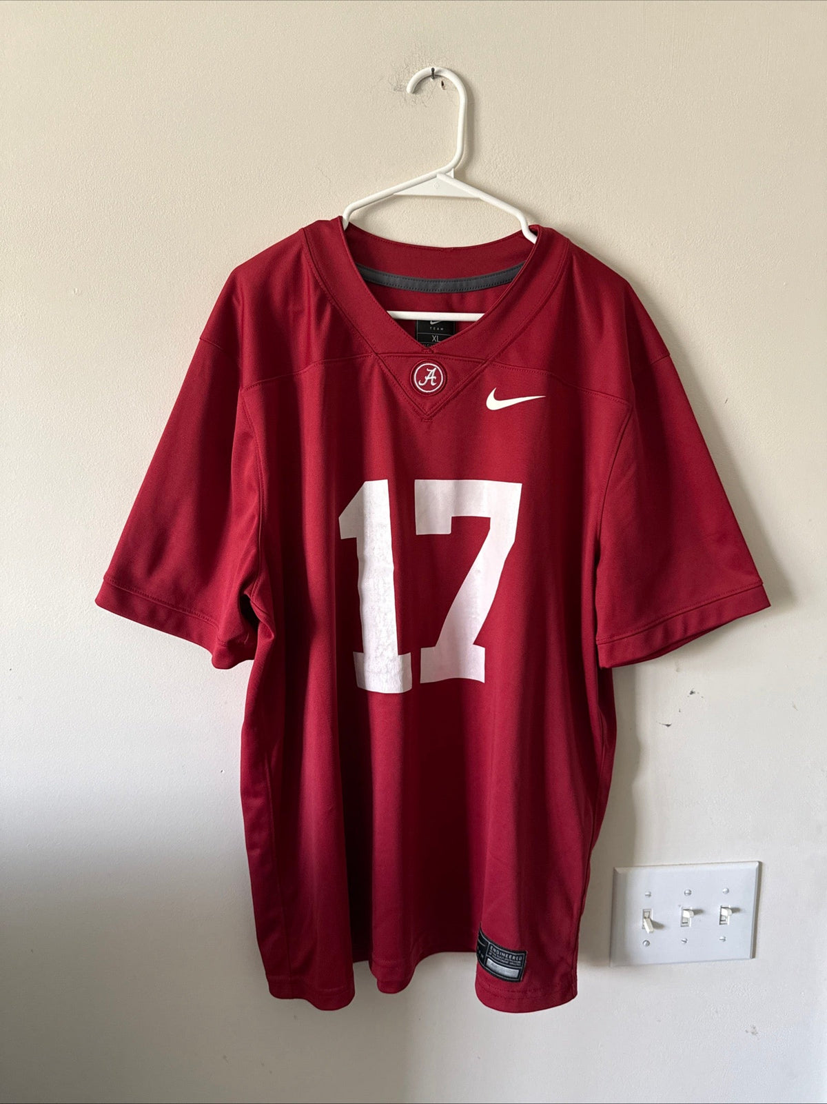 Men's Nike Jaylen Waddle 17 Crimson Alabama Crimson Tide Jersey Sz XL - RARE - Kyle’s Football Cards