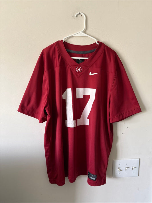 Men's Nike Jaylen Waddle 17 Crimson Alabama Crimson Tide Jersey Sz XL - RARE - Kyle’s Football Cards