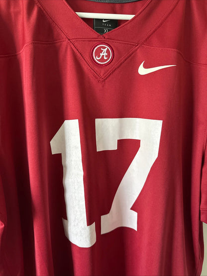 Men's Nike Jaylen Waddle 17 Crimson Alabama Crimson Tide Jersey Sz XL - RARE - Kyle’s Football Cards