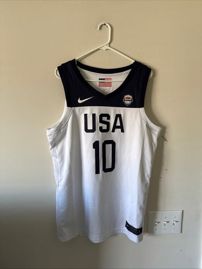 Men's Nike Jayson Tatum 10 Team USA 2019 FIBA World Cup Jersey Sz L White RARE - Kyle’s Football Cards