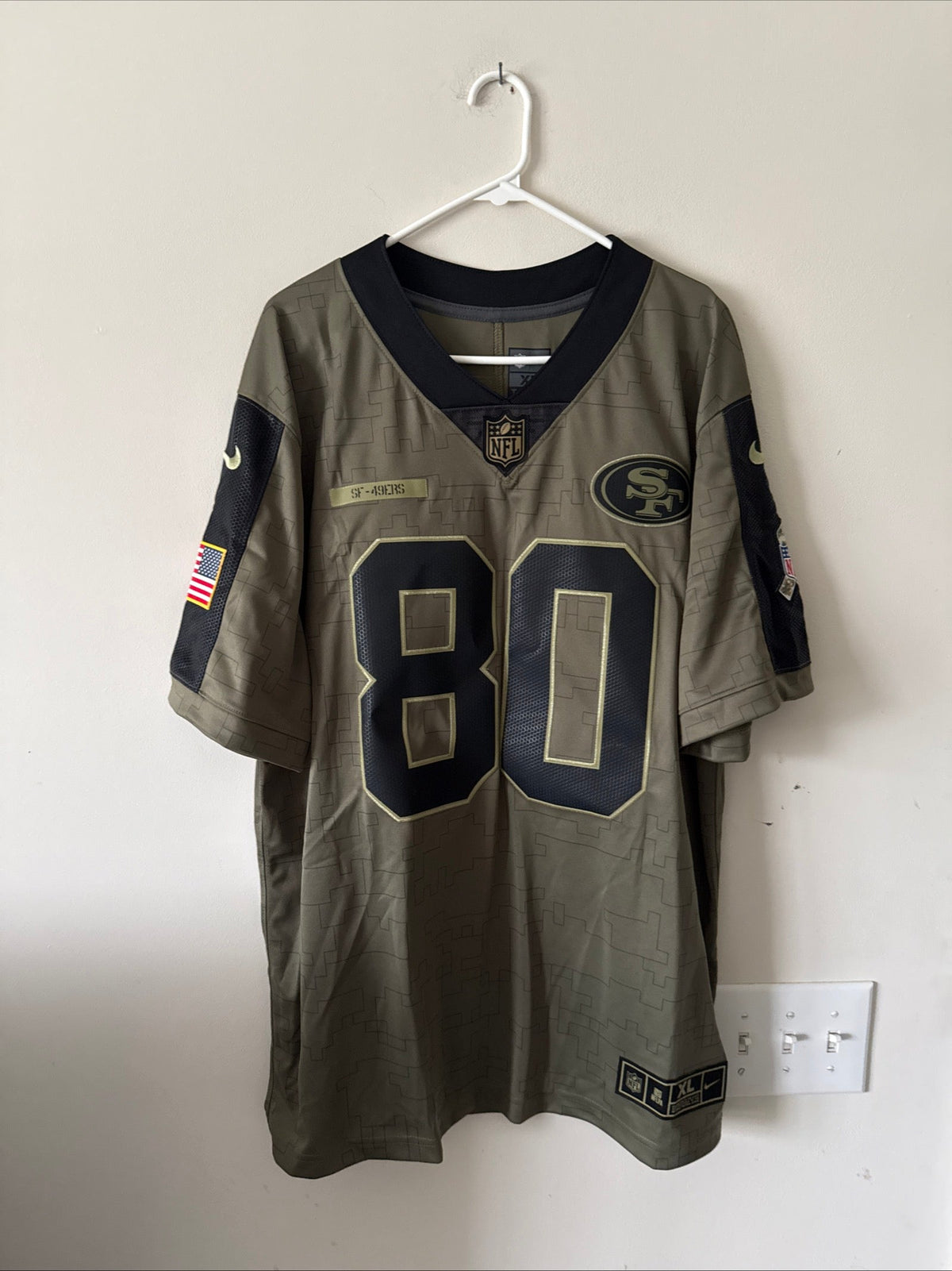 Men’s Nike Jerry Rice #80 SF 49ers 2019 Salute To Service Lmtd Jersey Sz XL RARE - Kyle’s Football Cards
