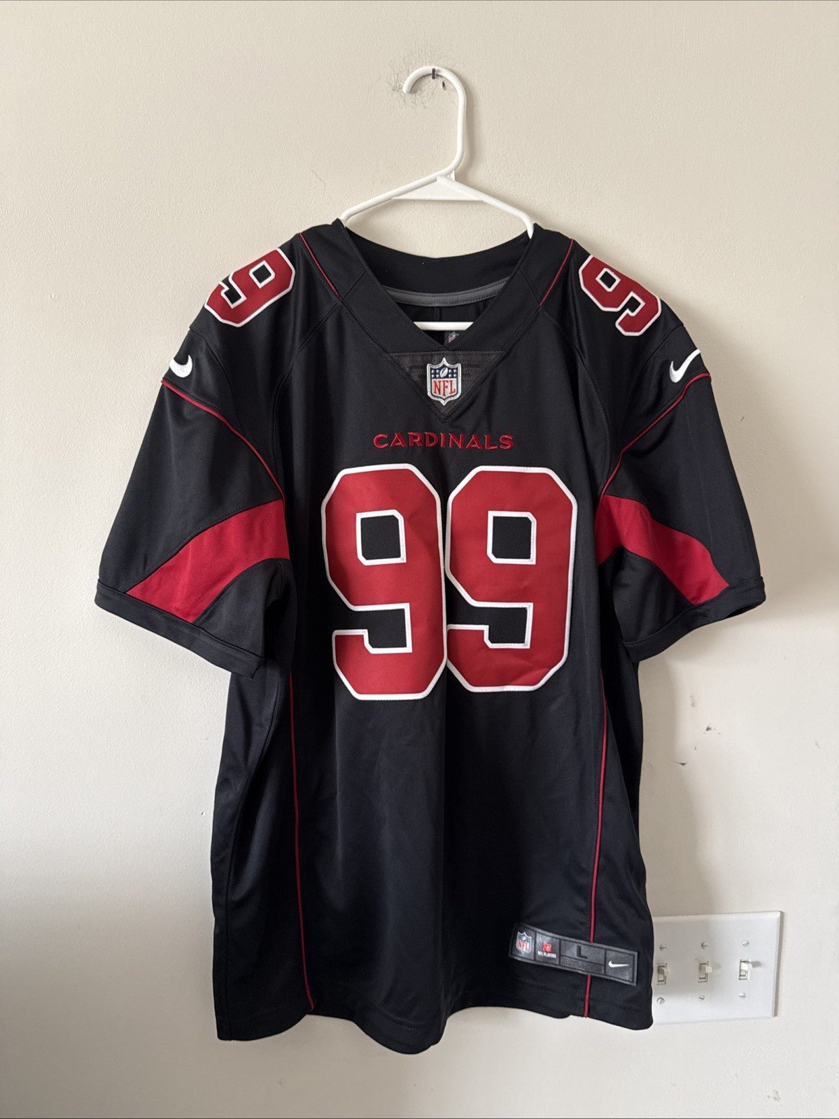 Men’s Nike JJ Watt #99 Arizona Cardinals Vapor Lmtd Alt Jersey Sz L Black RARE - Kyle’s Football Cards