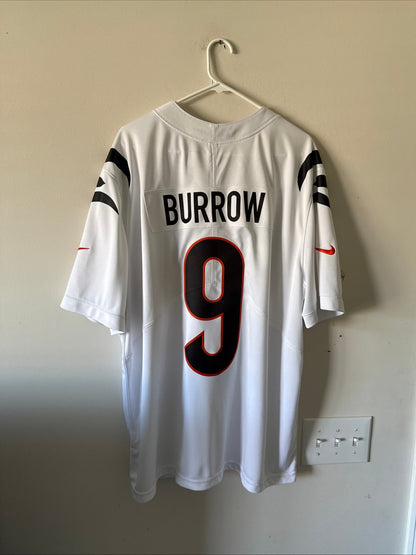 Men's Nike Joe Burrow 9 Cincinnati Bengals Vapor Lmtd Jersey Sz 2XL White RARE - Kyle’s Football Cards