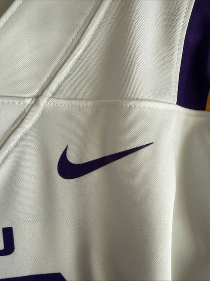 Men’s Nike Joe Burrow 9 LSU Tigers NCAA Football Jersey Sz L - White RARE - Kyle’s Football Cards