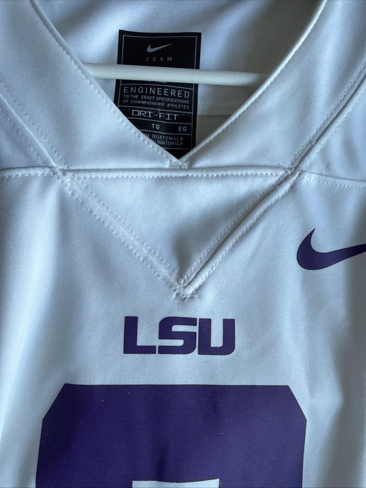 MEN’S NIKE JOE BURROW #9 LSU TIGERS NCAA ROAD FOOTBALL JERSEY SZ XL - WHITE RARE - Kyle’s Football Cards