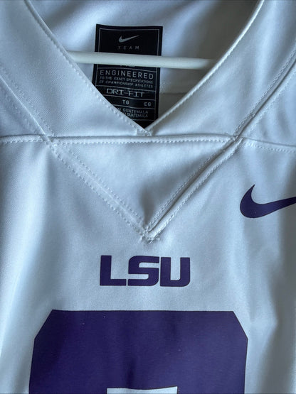 MEN’S NIKE JOE BURROW #9 LSU TIGERS NCAA ROAD FOOTBALL JERSEY SZ XL - WHITE RARE - Kyle’s Football Cards