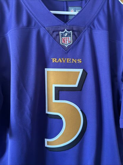 Men’s Nike Joe Flacco 5 Baltimore Ravens Vapor Lmtd Alt NFL Jersey Sz L - RARE - Kyle’s Football Cards