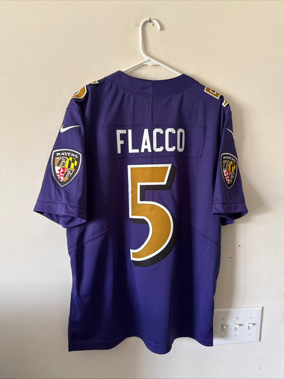 Men’s Nike Joe Flacco 5 Baltimore Ravens Vapor Lmtd Alt NFL Jersey Sz L - RARE - Kyle’s Football Cards