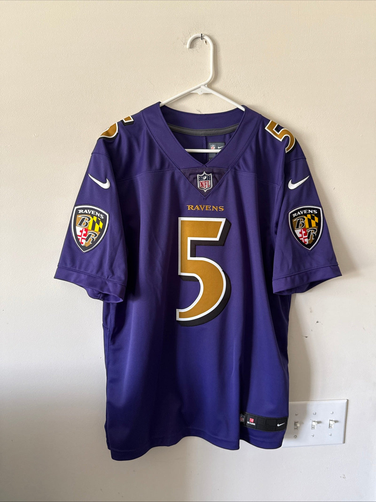 Men’s Nike Joe Flacco 5 Baltimore Ravens Vapor Lmtd Alt NFL Jersey Sz L - RARE - Kyle’s Football Cards