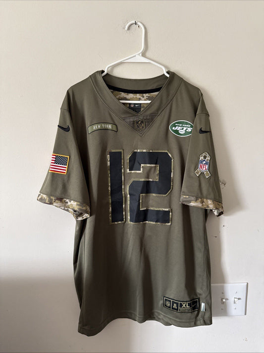 Men’s Nike Joe Namath #12 New York Jets Salute To Service NFL Jersey Sz XL RARE - Kyle’s Football Cards