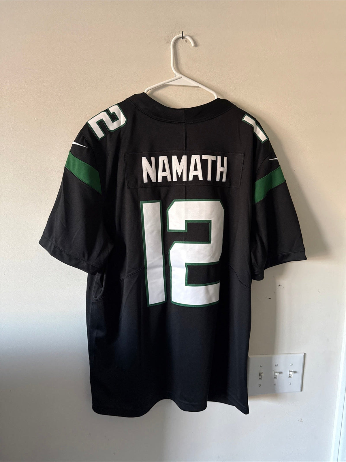 Men's Nike Joe Namath #12 NY Jets Vapor Lmtd NFL Stealth Jersey Sz XL - RARE - Kyle’s Football Cards