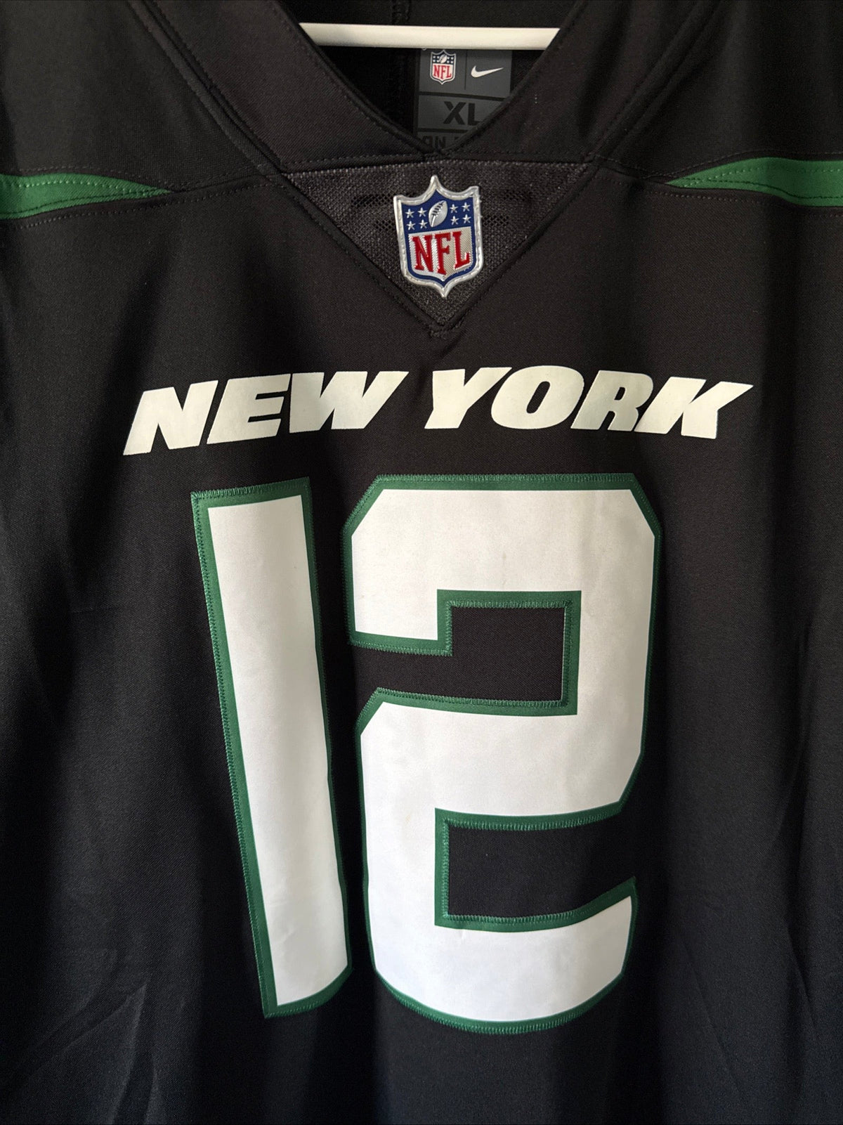 Men's Nike Joe Namath #12 NY Jets Vapor Lmtd NFL Stealth Jersey Sz XL - RARE - Kyle’s Football Cards