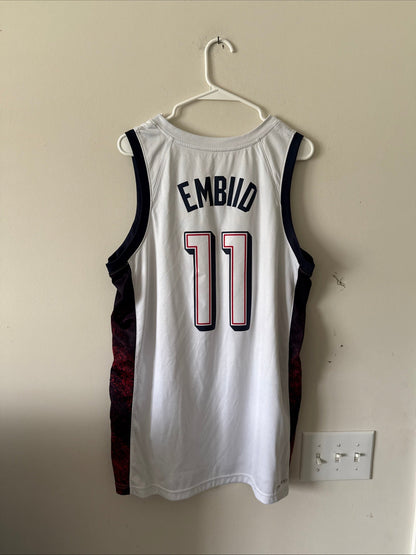 Men’s Nike Joel Embiid 11 Team USA 2024 Paris Olympics Jersey Sz 48 - RARE - Kyle’s Football Cards