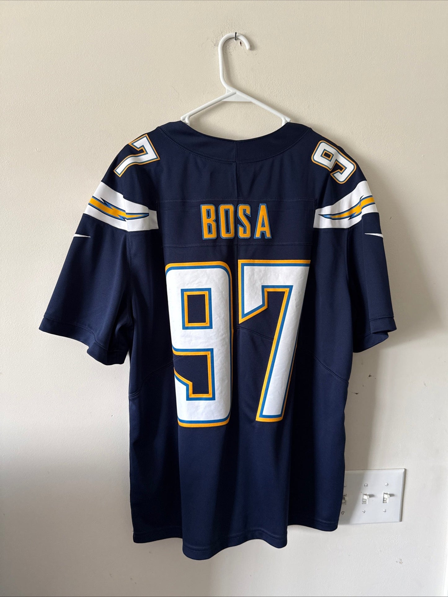 Men's Nike Joey Bosa 97 LA Chargers Vapor Limited NFL 100 Jersey Sz XL - RARE - Kyle’s Football Cards