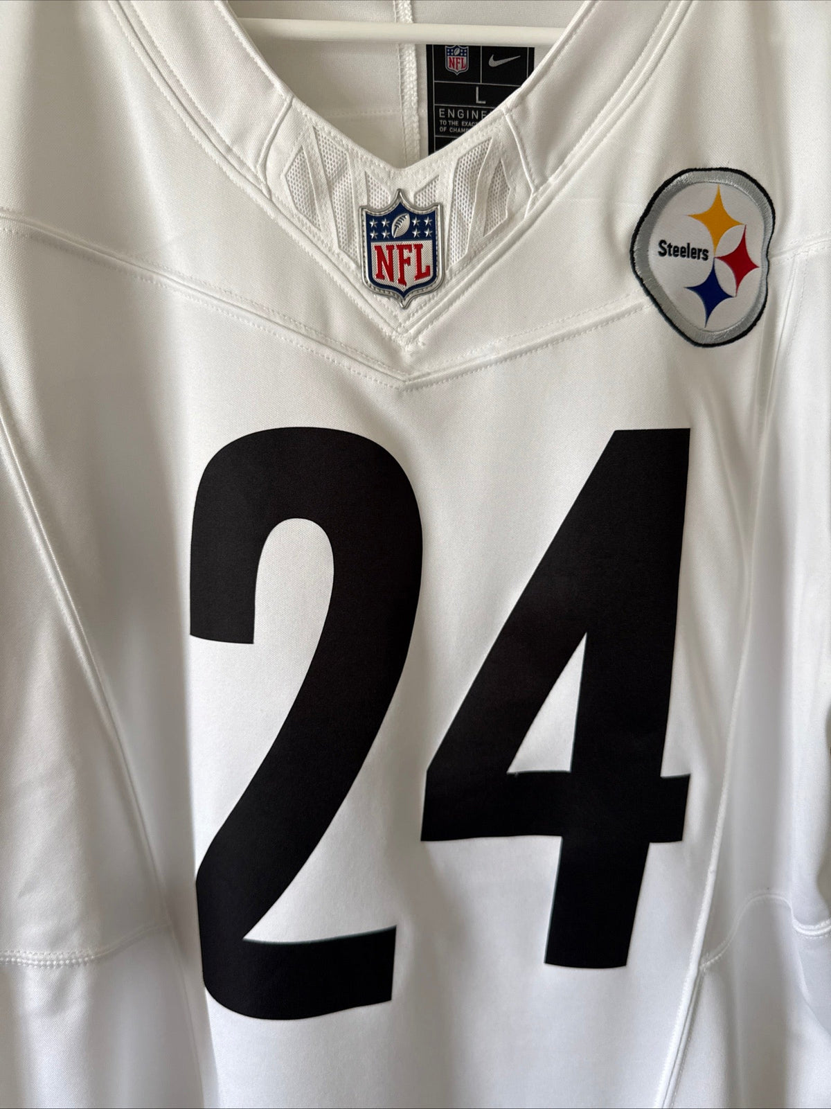 Men’s Nike Joey Porter Jr. #24 Pittsburgh Steelers Vapor Lmtd Jersey Sz L - RARE - Kyle’s Football Cards