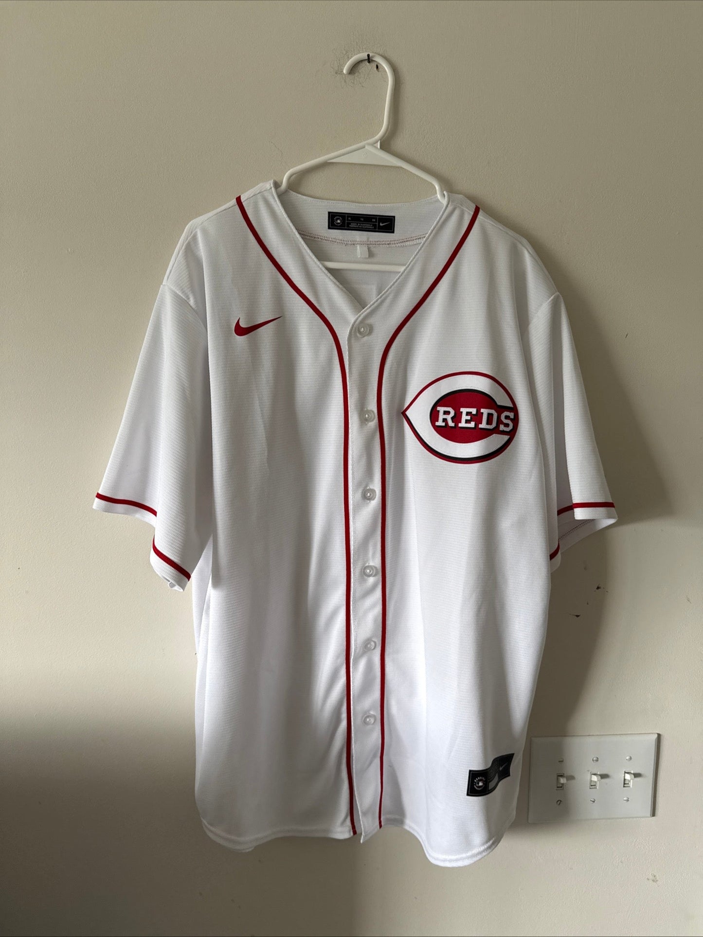 Men's Nike Joey Votto 19 Cincinnati Reds Home MLB Jersey Sz XL - White RARE - Kyle’s Football Cards