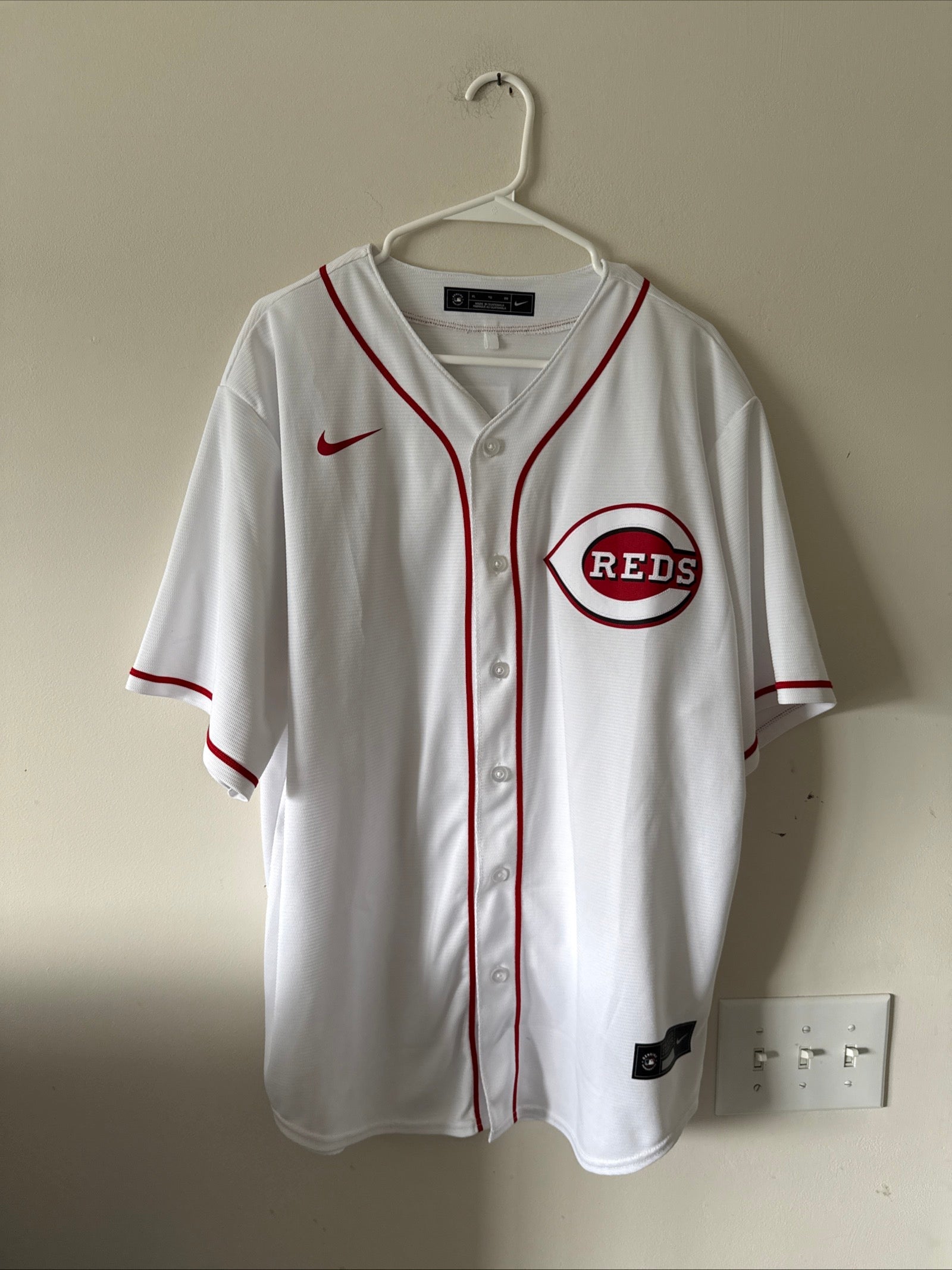 Men's Nike Joey Votto 19 Cincinnati Reds Home MLB Jersey Sz XL - White RARE - Kyle’s Football Cards