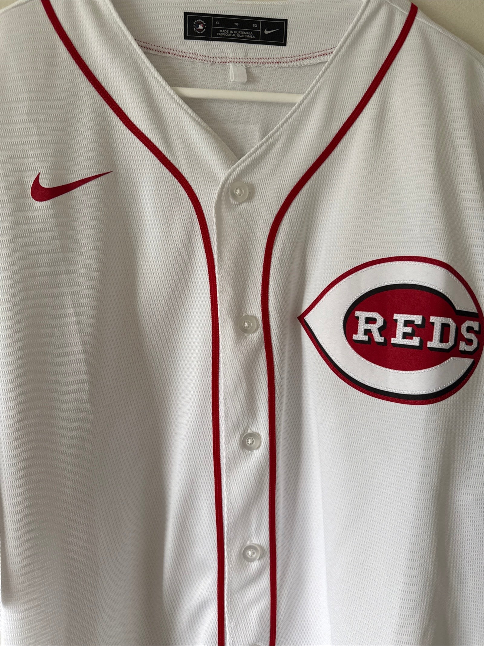 Men's Nike Joey Votto 19 Cincinnati Reds Home MLB Jersey Sz XL - White RARE - Kyle’s Football Cards