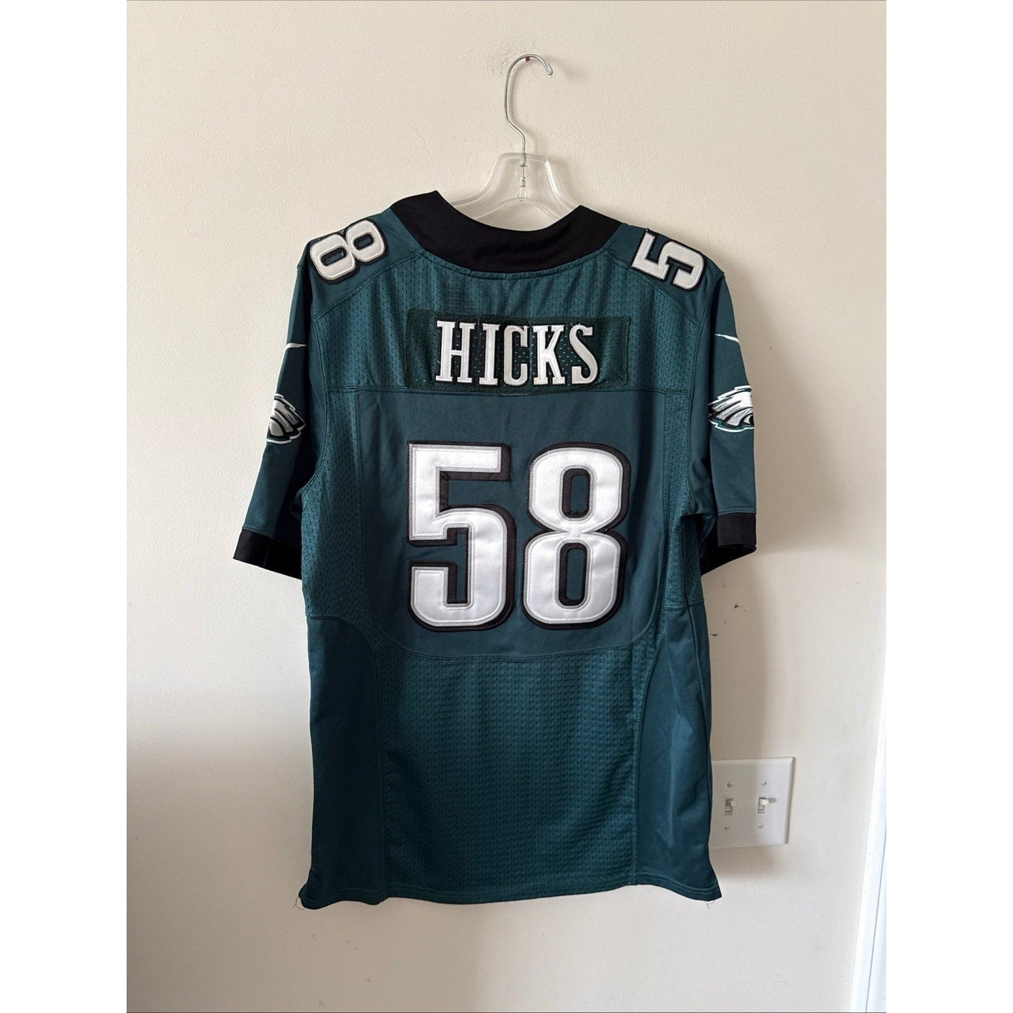 Men’s Nike Jordan Hicks 58 Philadelphia Eagles Jersey Authentic Sz 44 - Green - Kyle’s Football Cards
