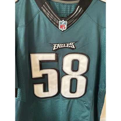 Men’s Nike Jordan Hicks 58 Philadelphia Eagles Jersey Authentic Sz 44 - Green - Kyle’s Football Cards