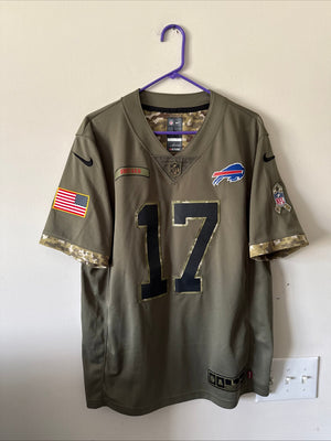 Men's Nike Josh Allen #17 Buffalo Bills Salute To Service Lmtd Jersey Sz L RARE