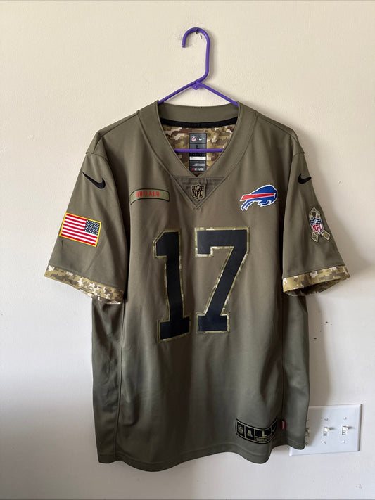 Men's Nike Josh Allen 17 Buffalo Bills Salute To Service Lmtd Jersey Sz L RARE - Kyle’s Football Cards