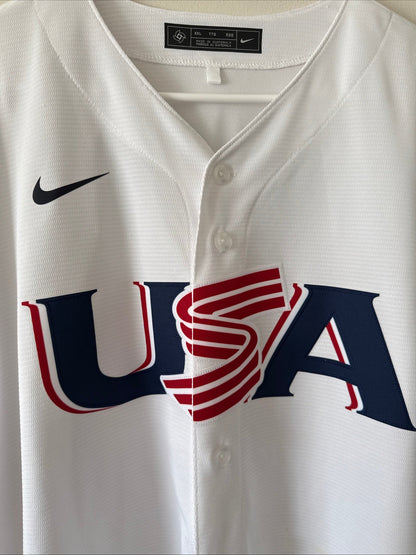 Men's Nike J.T. Realmuto 10 Team USA 2023 WBC Authentic Jersey Sz 2XL - RARE - Kyle’s Football Cards