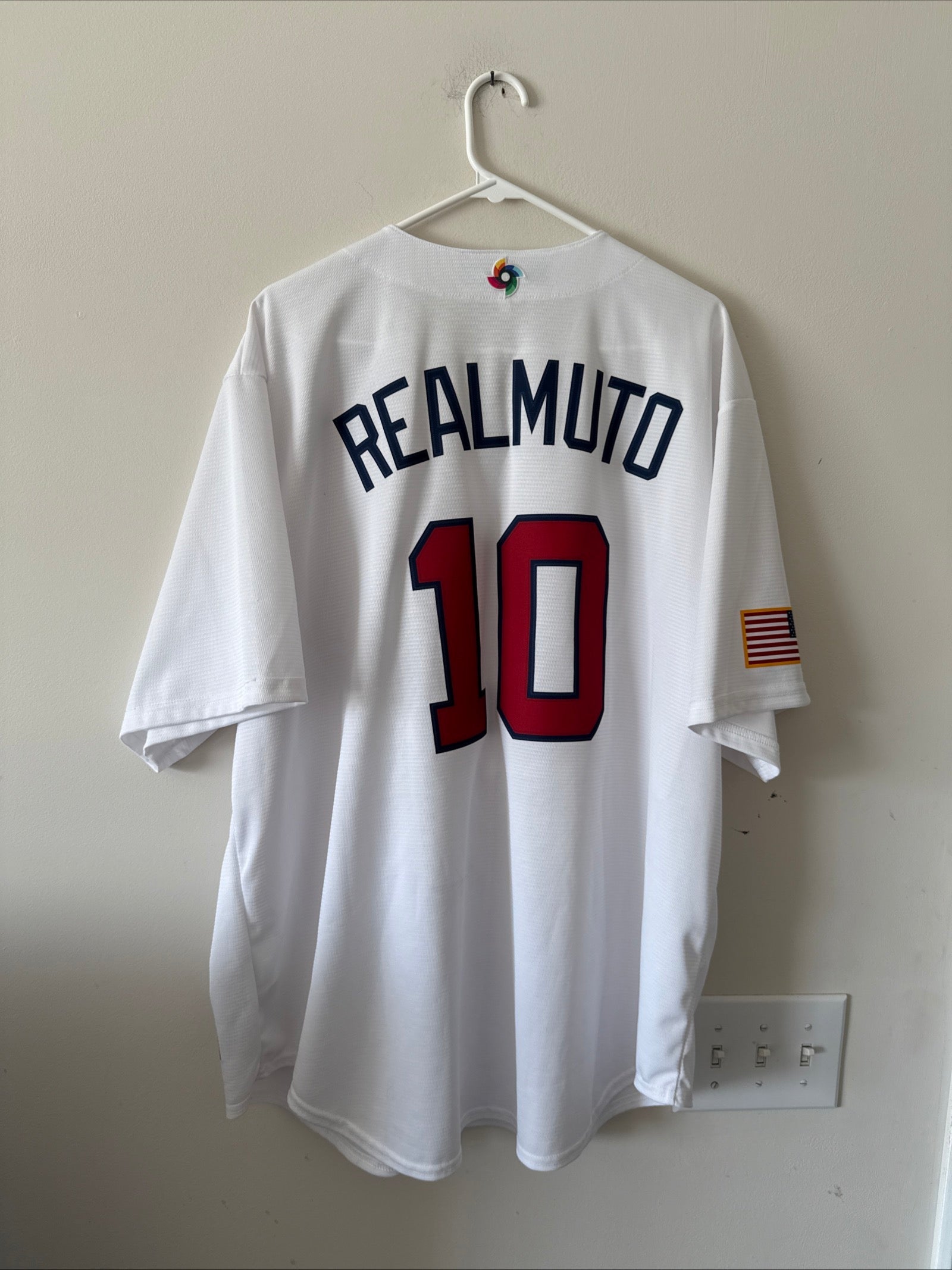 Men's Nike J.T. Realmuto 10 Team USA 2023 WBC Authentic Jersey Sz 2XL - RARE - Kyle’s Football Cards