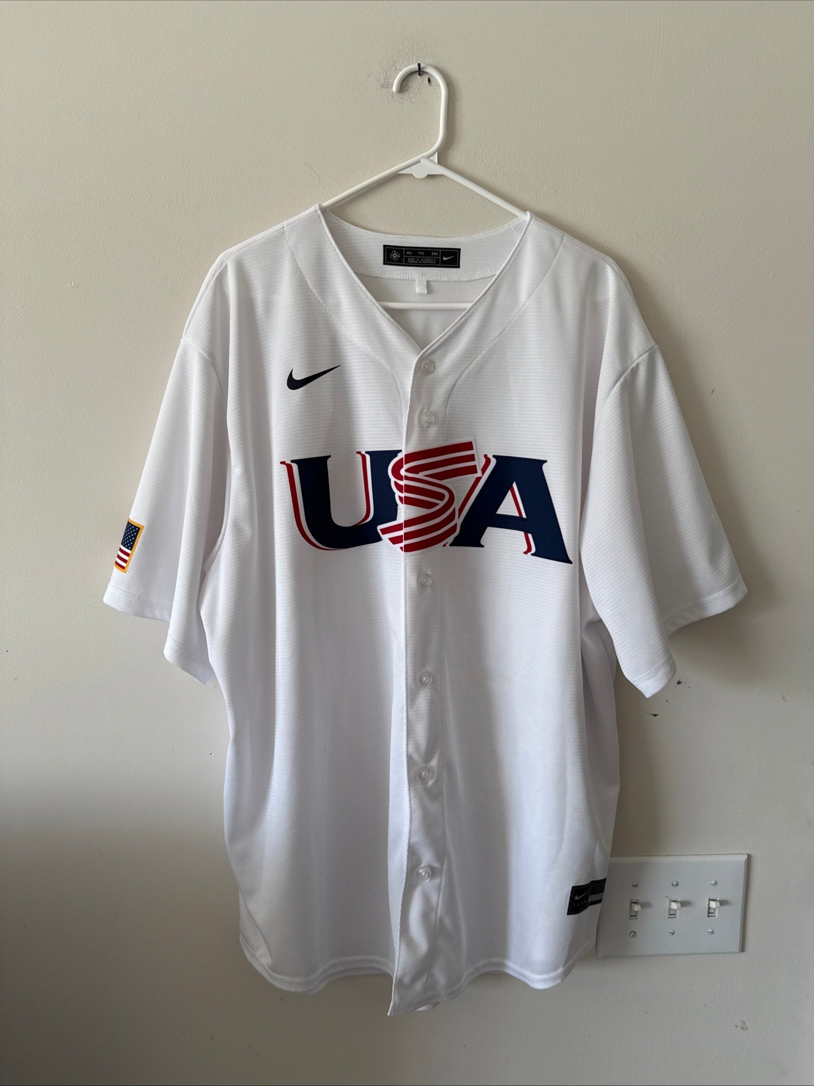 Men's Nike J.T. Realmuto 10 Team USA 2023 WBC Authentic Jersey Sz 2XL - RARE - Kyle’s Football Cards