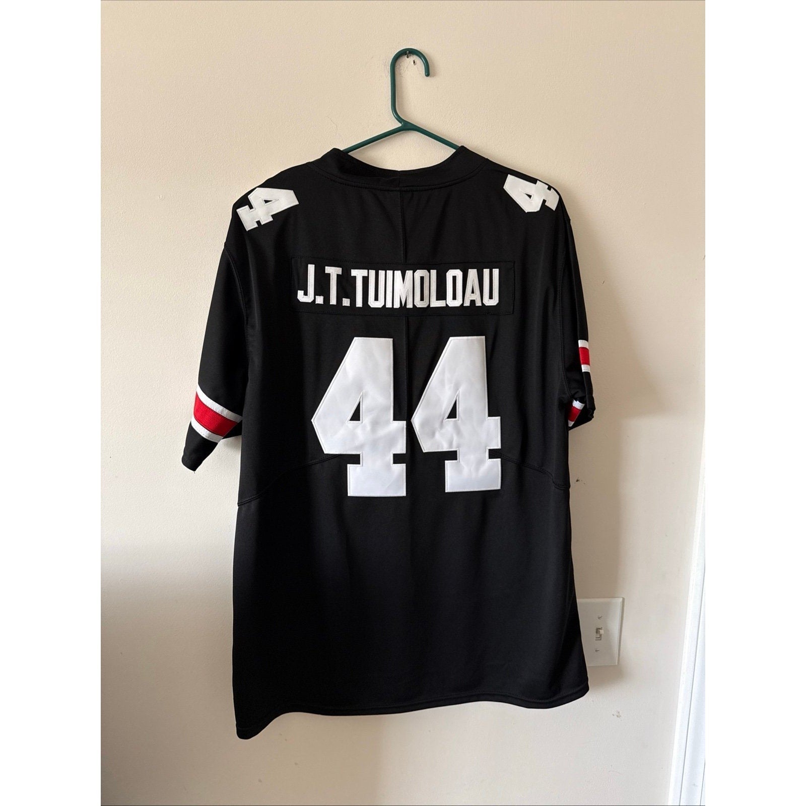 Men’s Nike JT Tuimoloau 44 Ohio State Buckeyes Blackout Jersey Sz 2XL - RARE - Kyle’s Football Cards