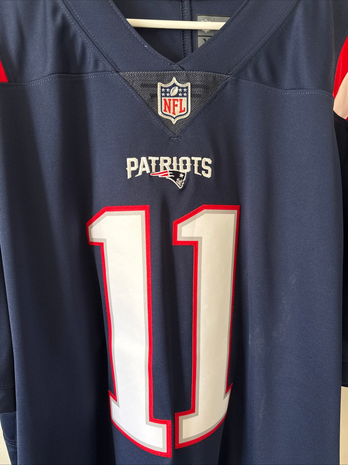 Men's Nike Julian Edelman 11 Patriots Vapor Lmtd Color Rush Jersey Sz 2XL RARE - Kyle’s Football Cards