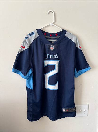 Men’s Nike Julio Jones 2 Tennessee Titans Vapor Lmtd Jersey Sz L - Blue RARE - Kyle’s Football Cards