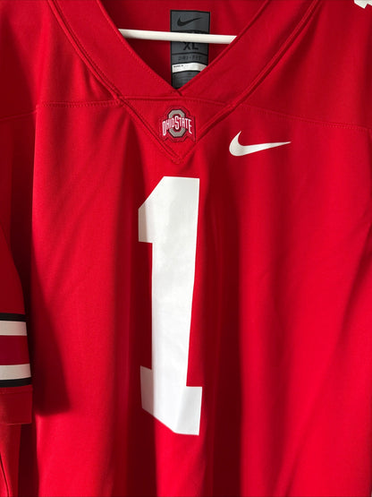 Men’s Nike Justin Fields 1 Ohio State Buckeyes Limited NCAA Jersey Sz XL - RARE - Kyle’s Football Cards