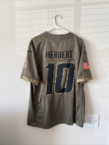 Men's Nike Justin Herbert 10 LA Chargers Salute To Service Lmtd Jersey Sz L - Kyle’s Football Cards