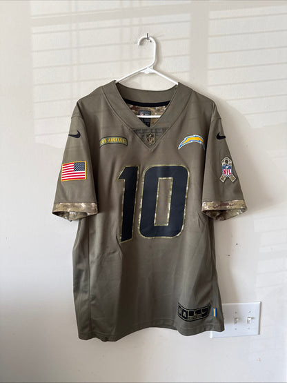 Men's Nike Justin Herbert 10 LA Chargers Salute To Service Lmtd Jersey Sz L - Kyle’s Football Cards
