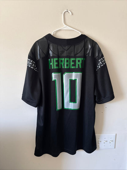 Men's Nike Justin Herbert #10 Oregon Ducks NCAA Football Jersey Sz XL - RARE - Kyle’s Football Cards
