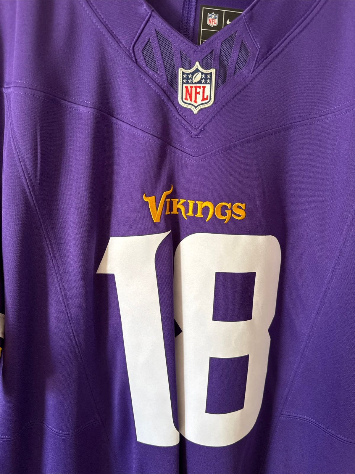 Men's Nike Justin Jefferson #18 Minnesota Vikings Vapor Lmtd Jersey Sz XL RARE - Kyle’s Football Cards